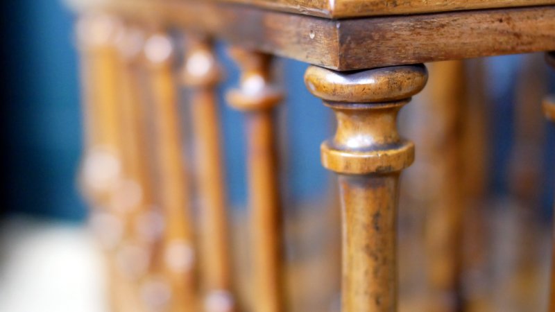 Victorian 19th Century Walnut Canterbury Magazine Rack - Image 14