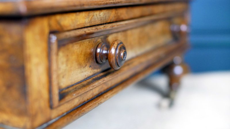 Victorian 19th Century Walnut Canterbury Magazine Rack - Image 16