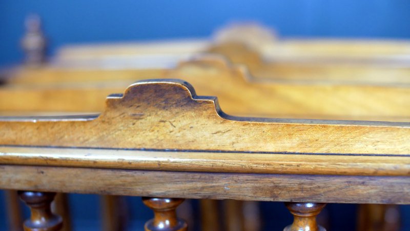 Victorian 19th Century Walnut Canterbury Magazine Rack - Image 18