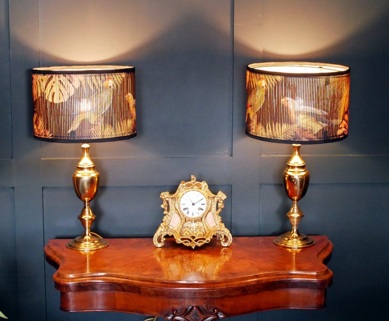 Grand Neoclassical Vintage BrassTable Lamps