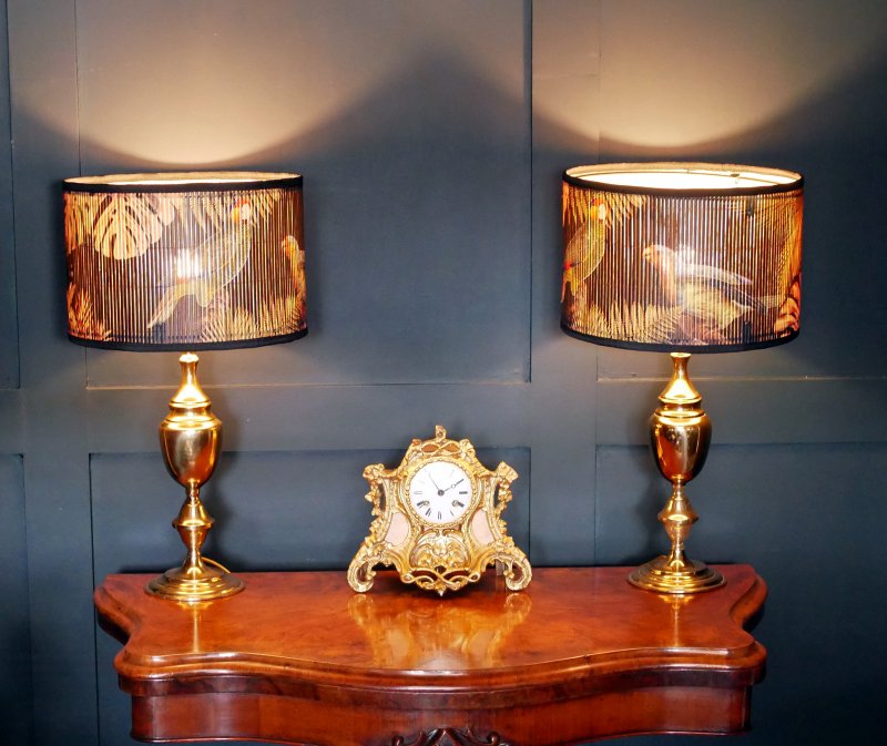 Grand Neoclassical Vintage BrassTable Lamps - Image 2