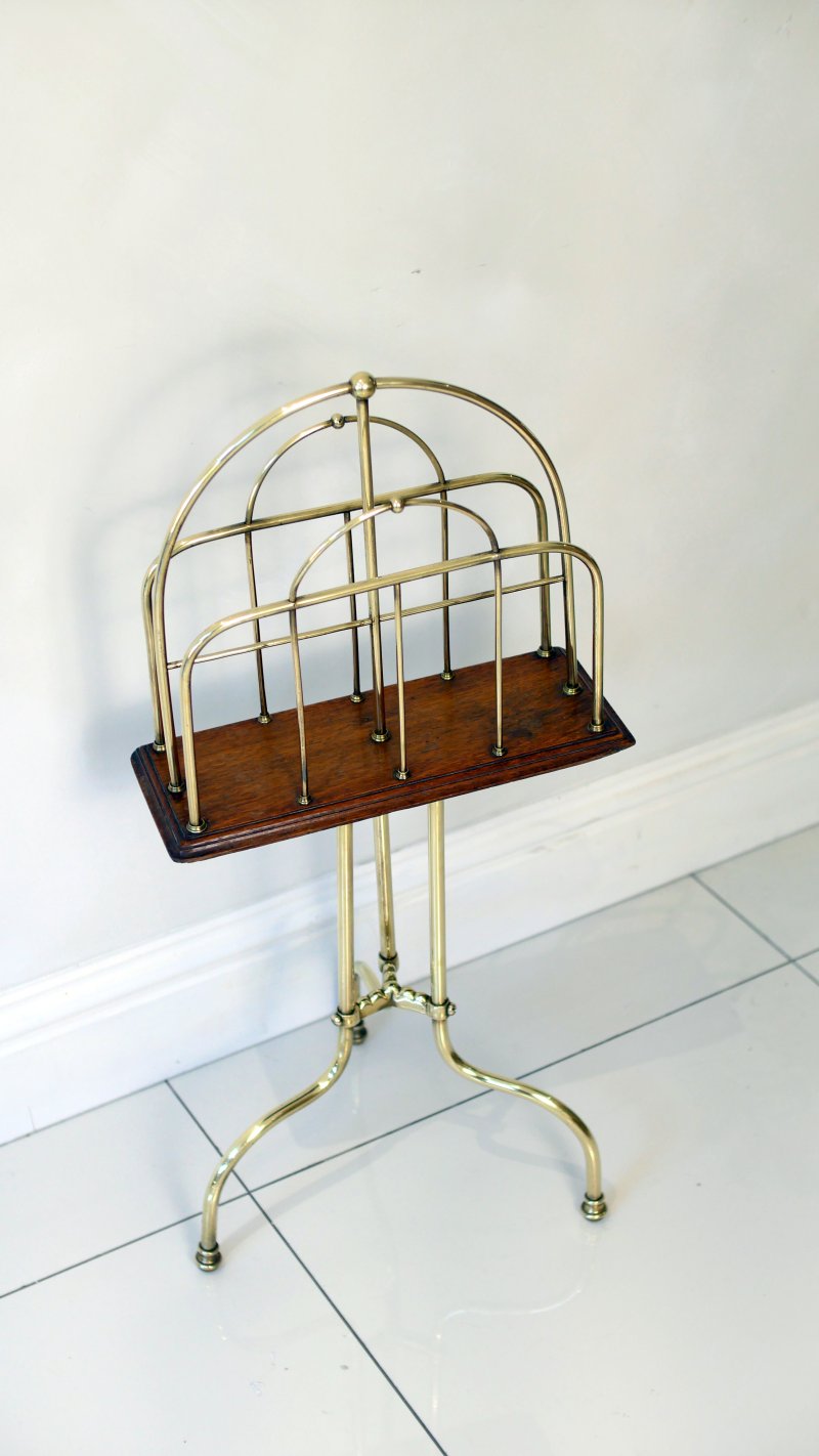 Victorian Paper Magazin Rack Stand Canteerbury - Image 2