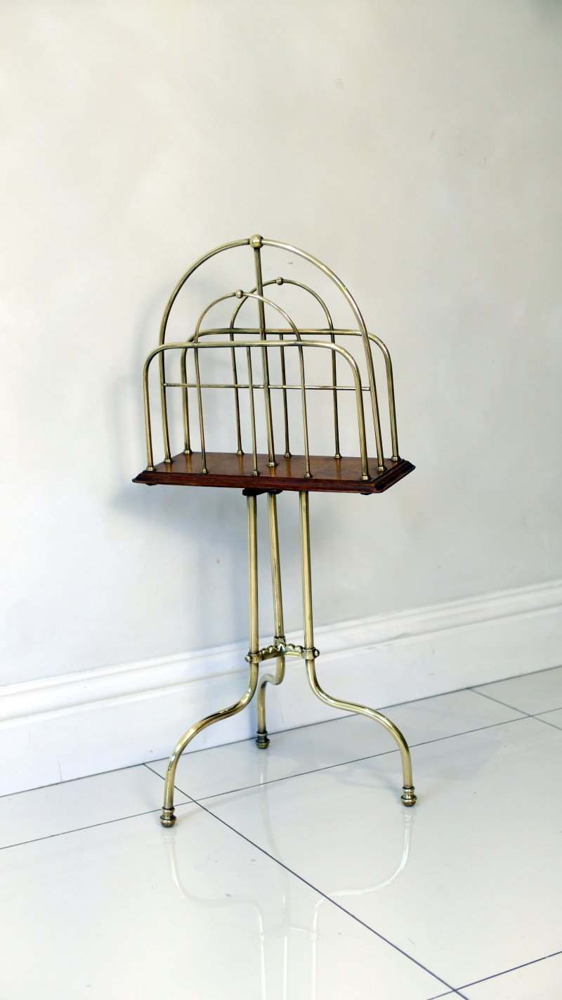 Victorian Paper Magazin Rack Stand Canteerbury - Image 8
