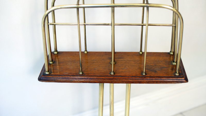 Victorian Paper Magazin Rack Stand Canteerbury - Image 9