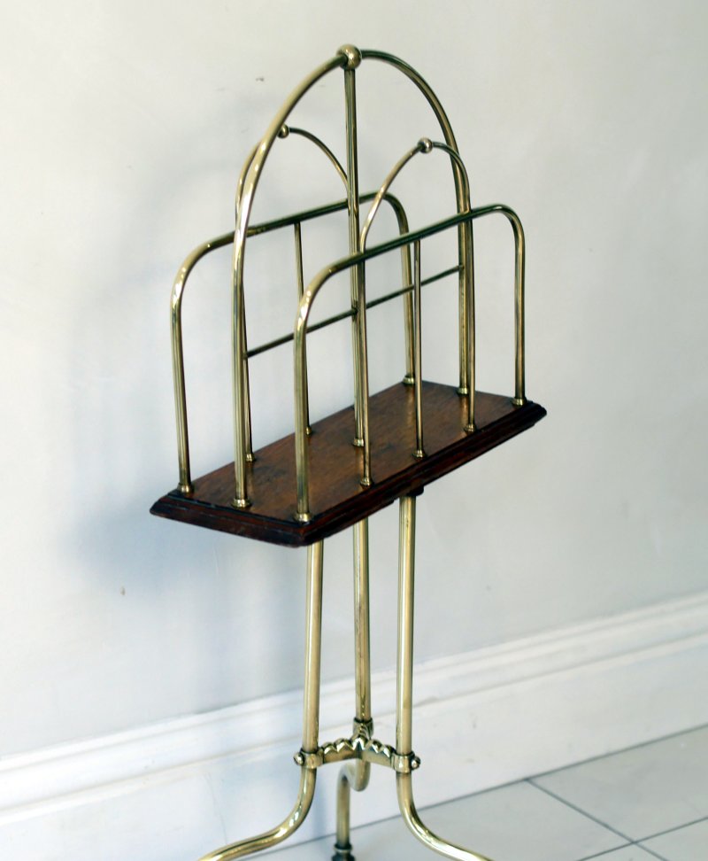 Victorian Paper Magazin Rack Stand Canteerbury - Image 5