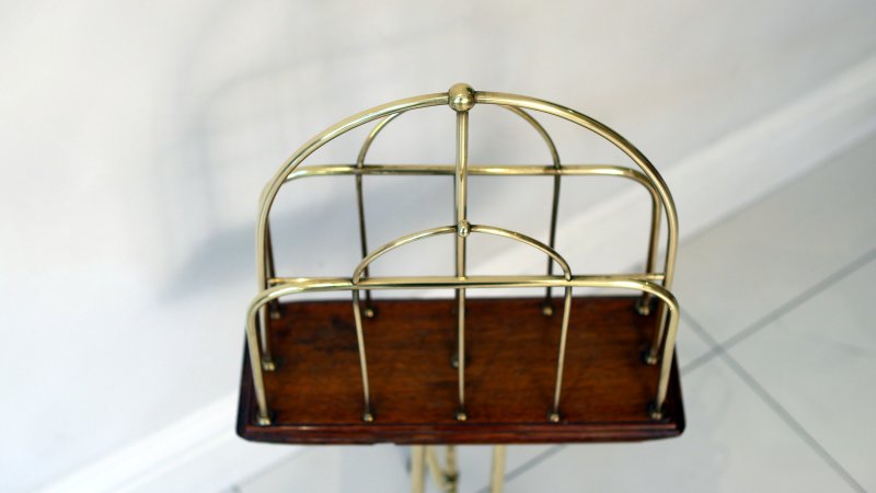 Victorian Paper Magazin Rack Stand Canteerbury - Image 6