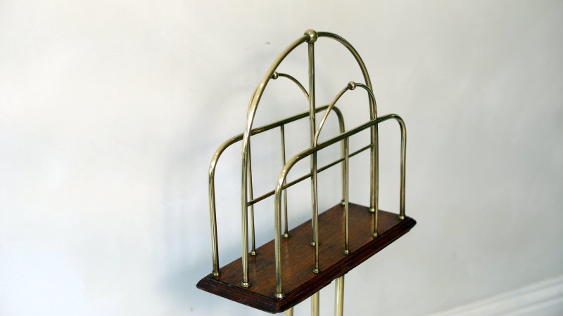 Victorian Paper Magazin Rack Stand Canteerbury - Image 4