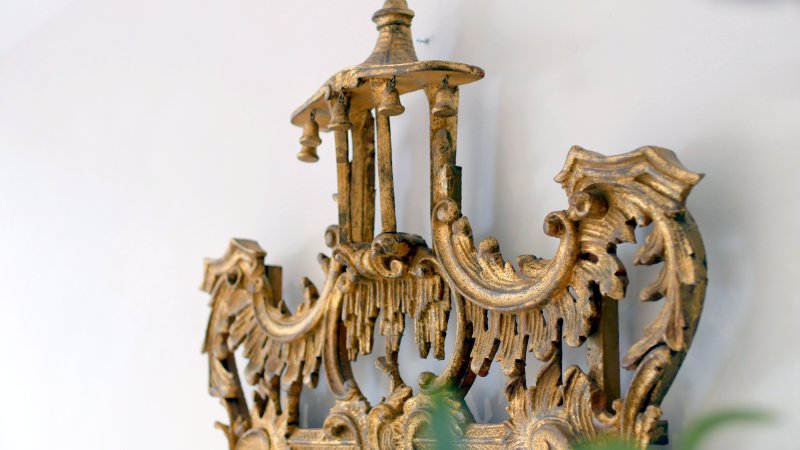 Fine Quality Vintge Chinese Chippendale Style Carved Mirror - Image 8