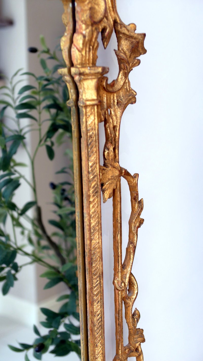 Fine Quality Vintge Chinese Chippendale Style Carved Mirror - Image 15