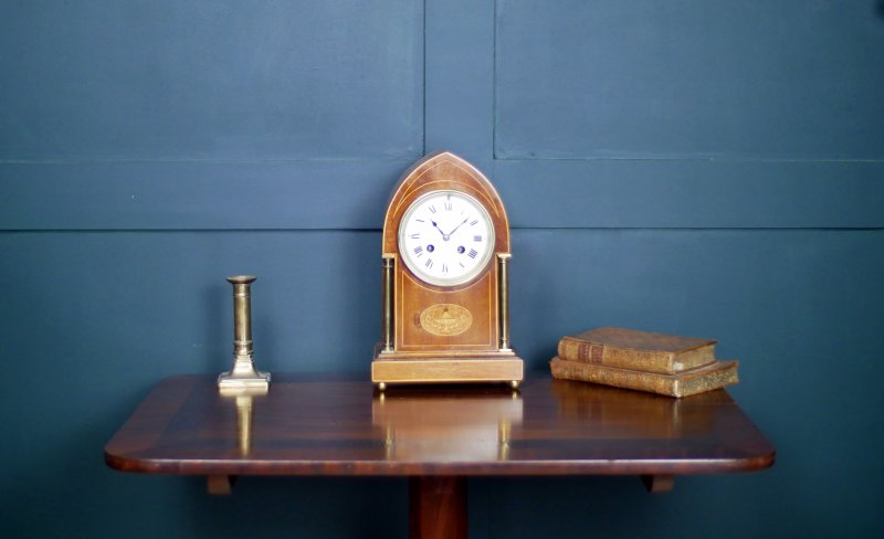 Edwardian Lancet Mantle Bracket Clock - Image 2