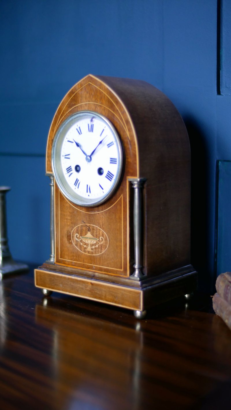 Edwardian Lancet Mantle Bracket Clock - Image 5