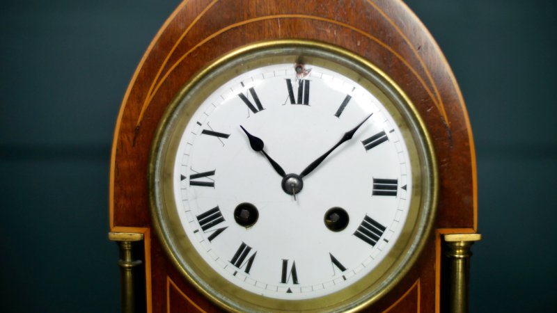 Edwardian Lancet Mantle Bracket Clock - Image 7