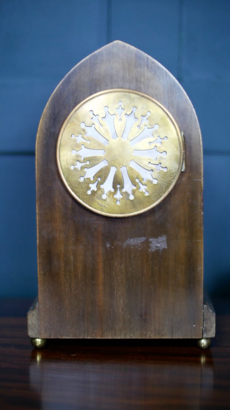 Edwardian Lancet Mantle Bracket Clock - Image 9