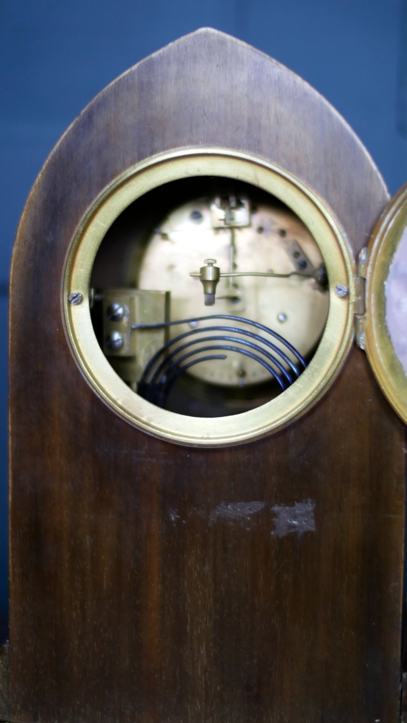 Edwardian Lancet Mantle Bracket Clock - Image 10