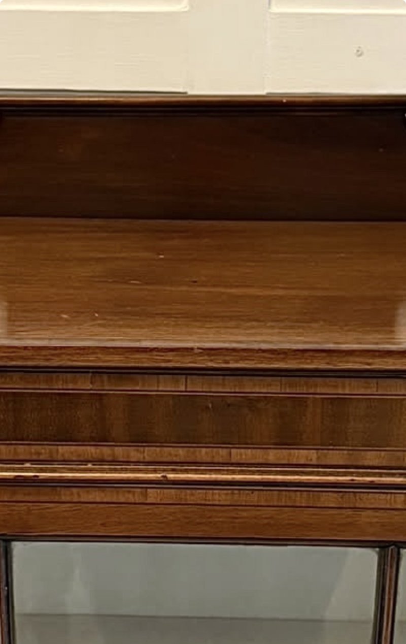 Antique Edwardian Mahogany Glazed Display Cabinet - Image 11