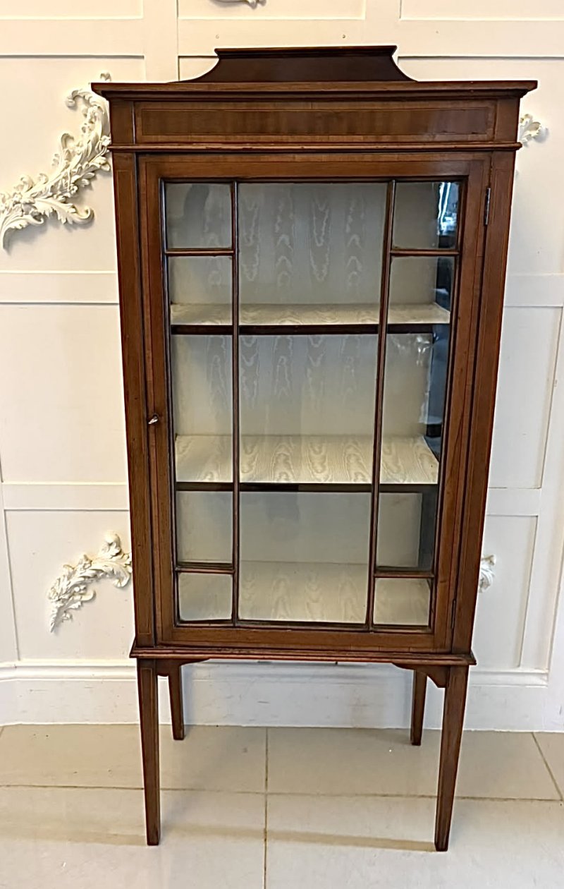 Antique Edwardian Mahogany Glazed Display Cabinet