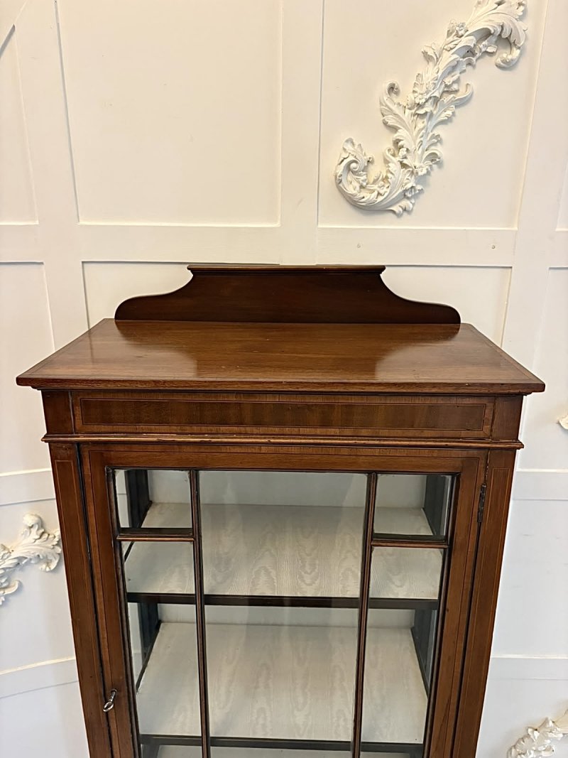Antique Edwardian Mahogany Glazed Display Cabinet - Image 7
