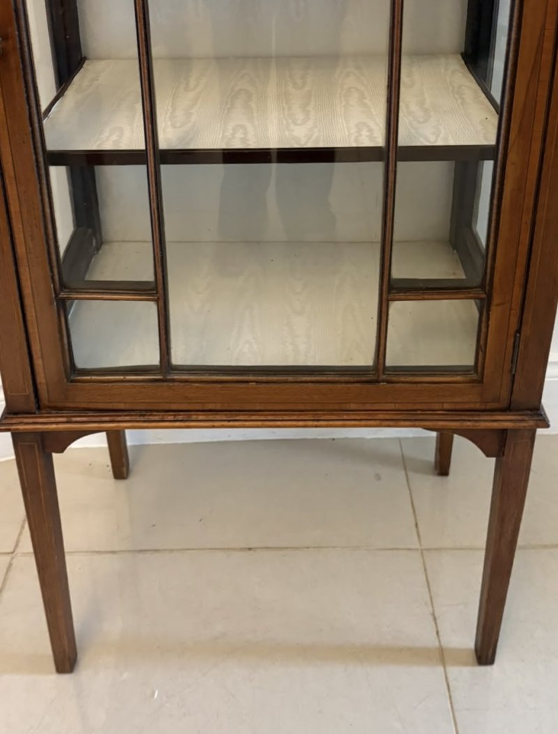 Antique Edwardian Mahogany Glazed Display Cabinet - Image 8
