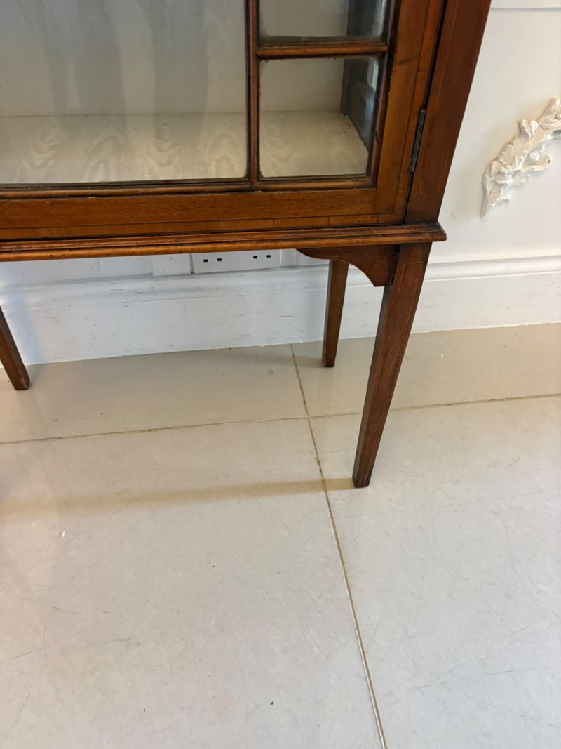 Antique Edwardian Mahogany Glazed Display Cabinet - Image 9