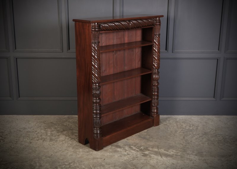 William IV Mahogany Open Bookcase - Image 2