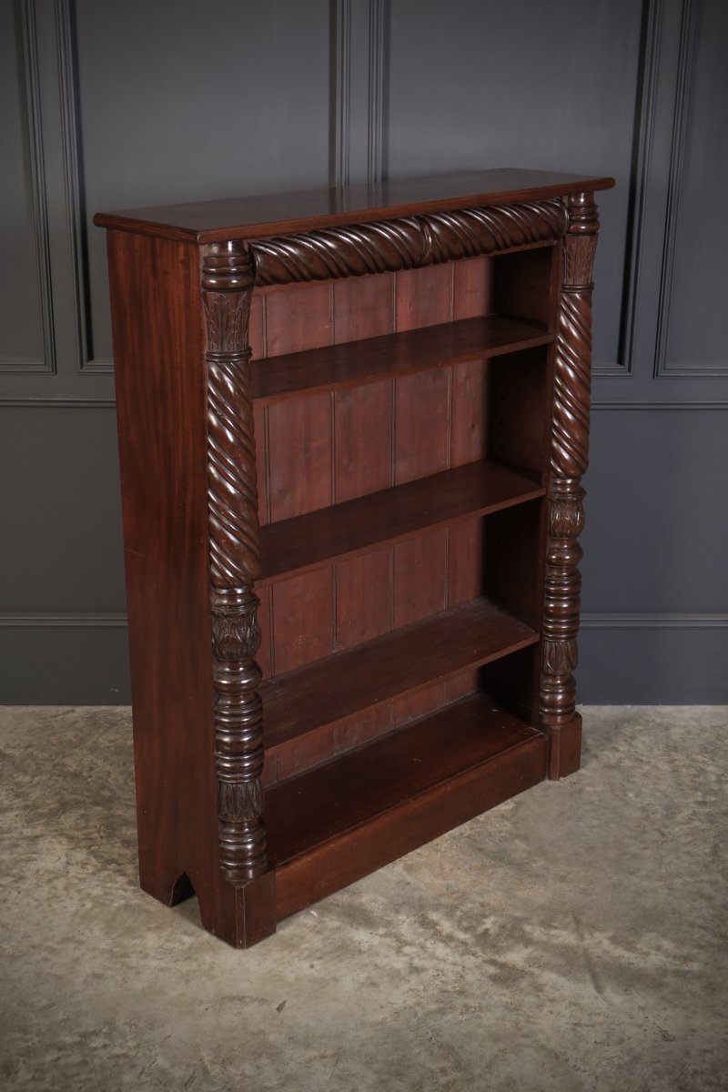 William IV Mahogany Open Bookcase - Image 3