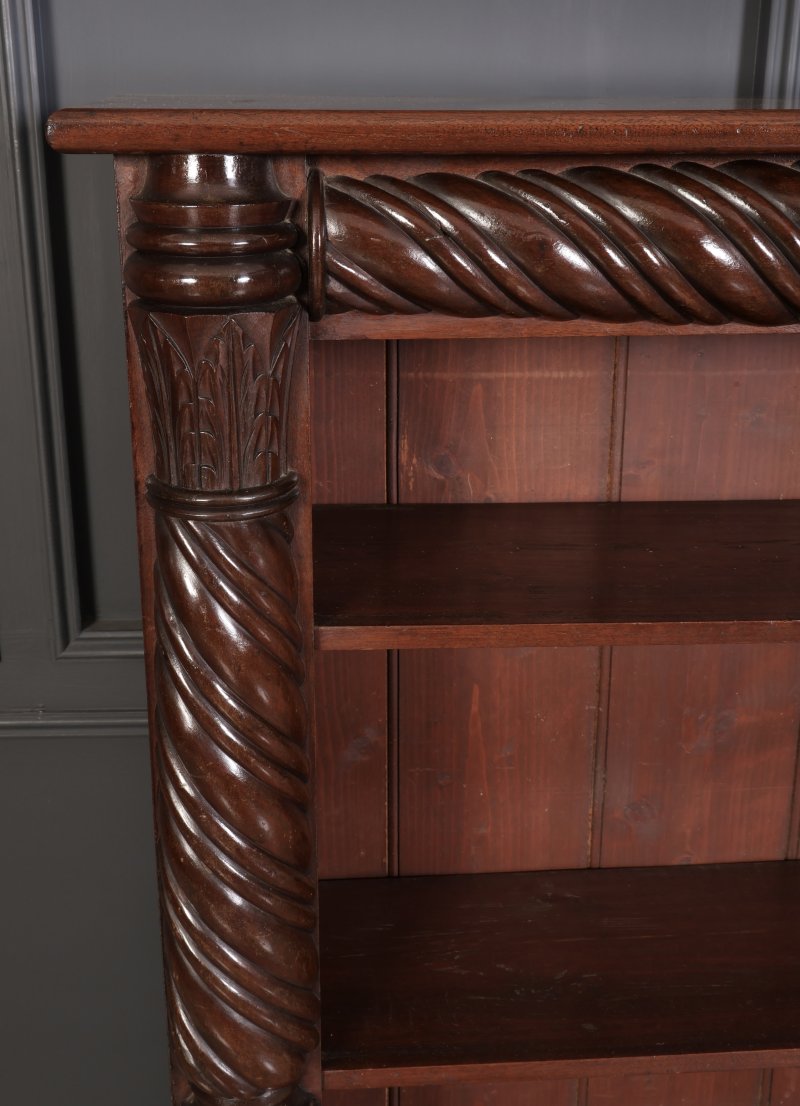 William IV Mahogany Open Bookcase - Image 6