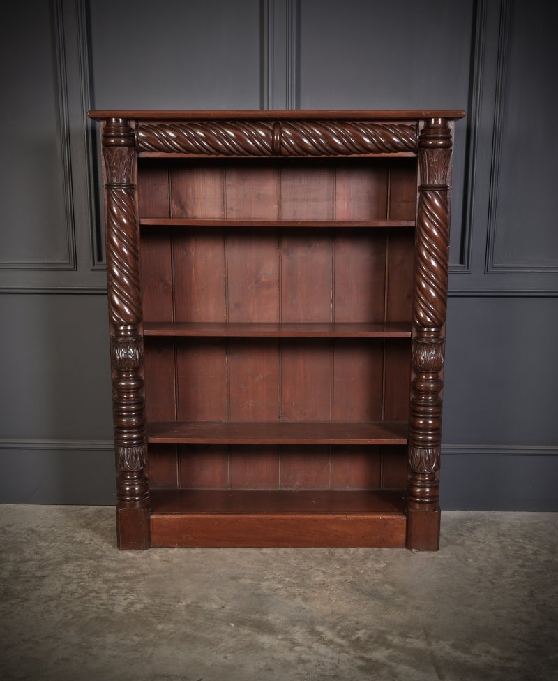 William IV Mahogany Open Bookcase - Image 5
