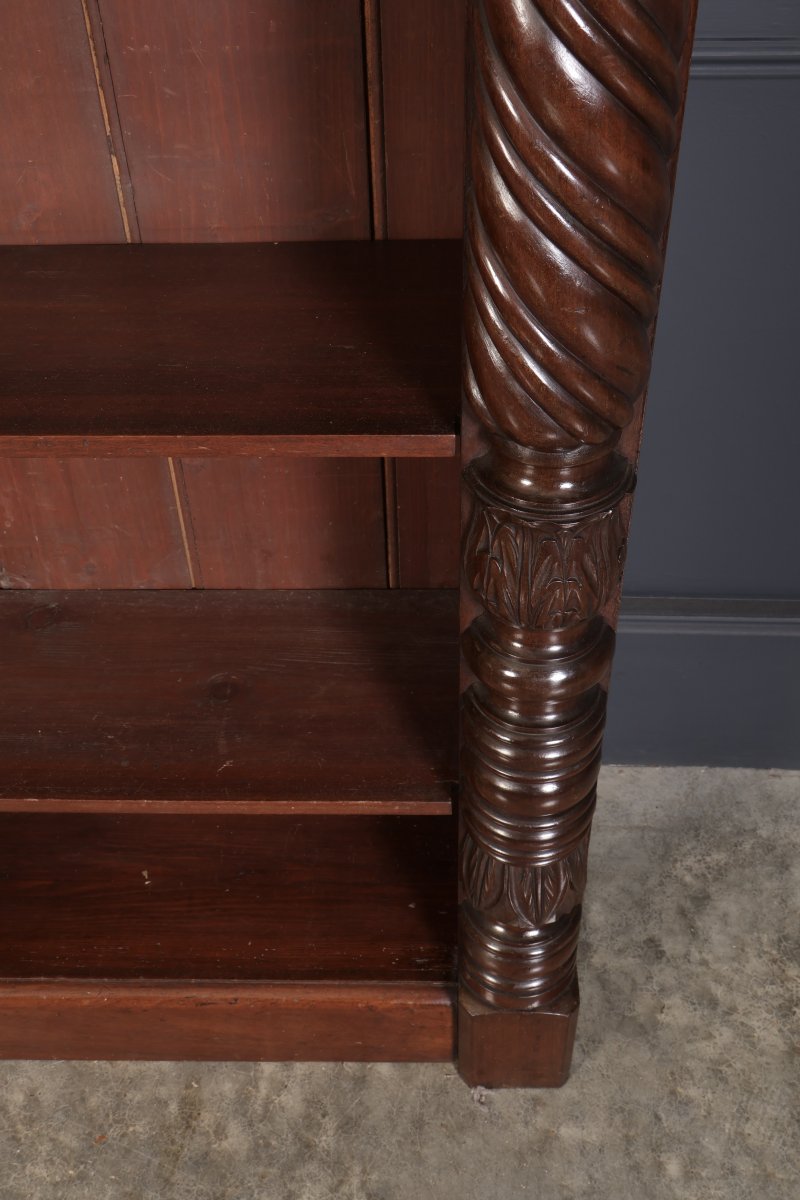 William IV Mahogany Open Bookcase - Image 7