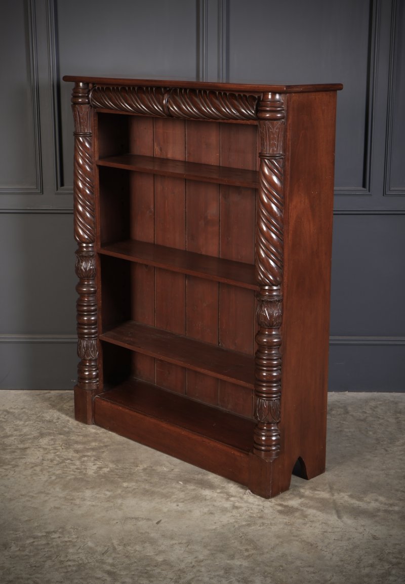 William IV Mahogany Open Bookcase - Image 8