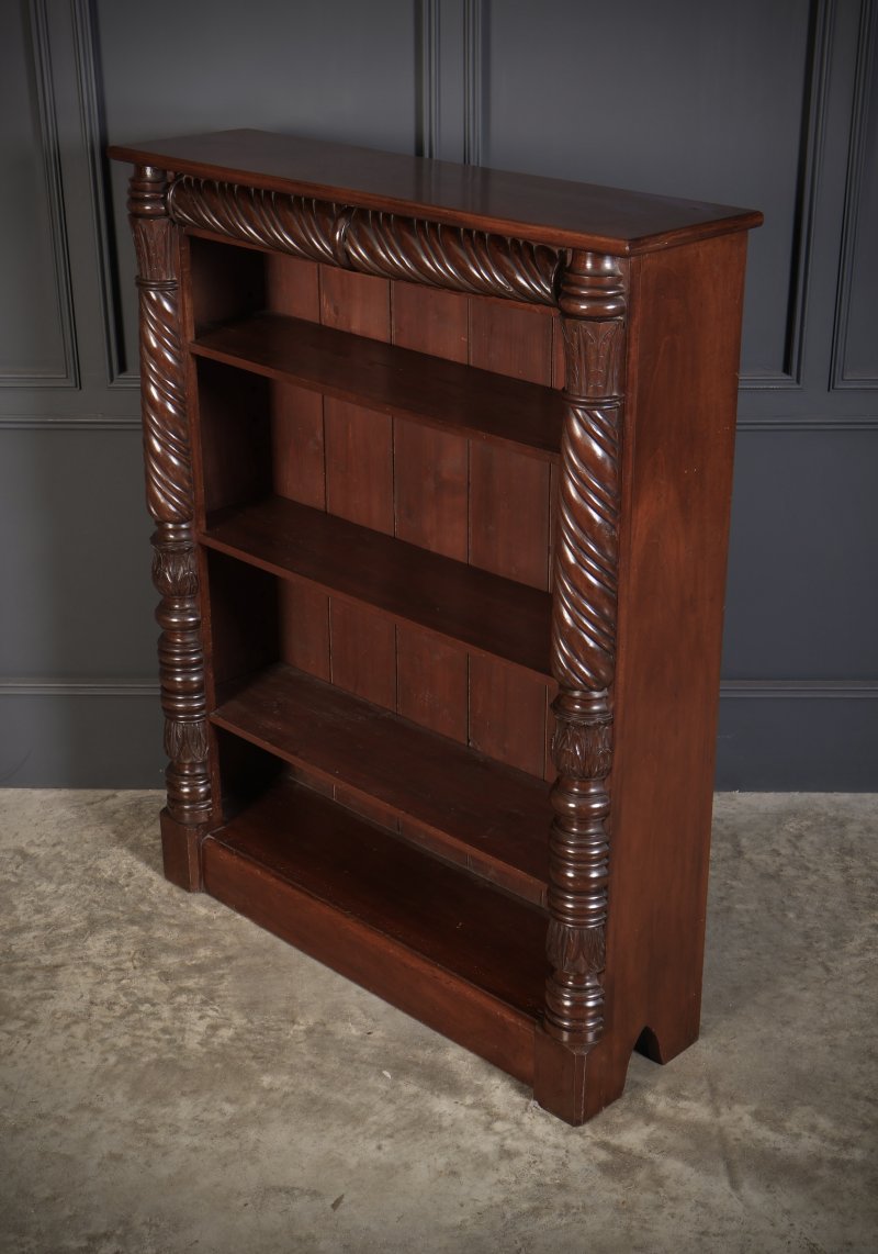 William IV Mahogany Open Bookcase - Image 9