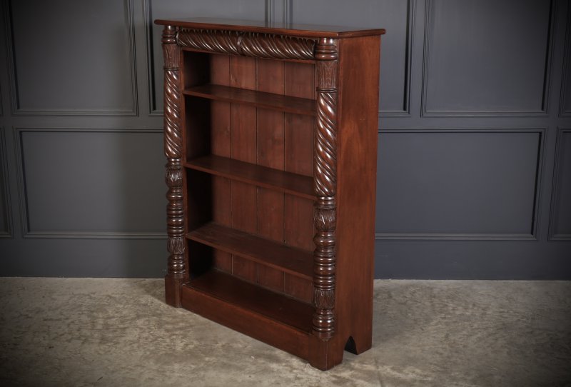William IV Mahogany Open Bookcase - Image 4