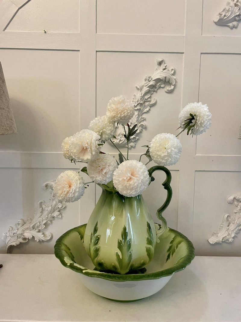 Antique Art Nouveau Quality Jug and Bowl Set - Image 2