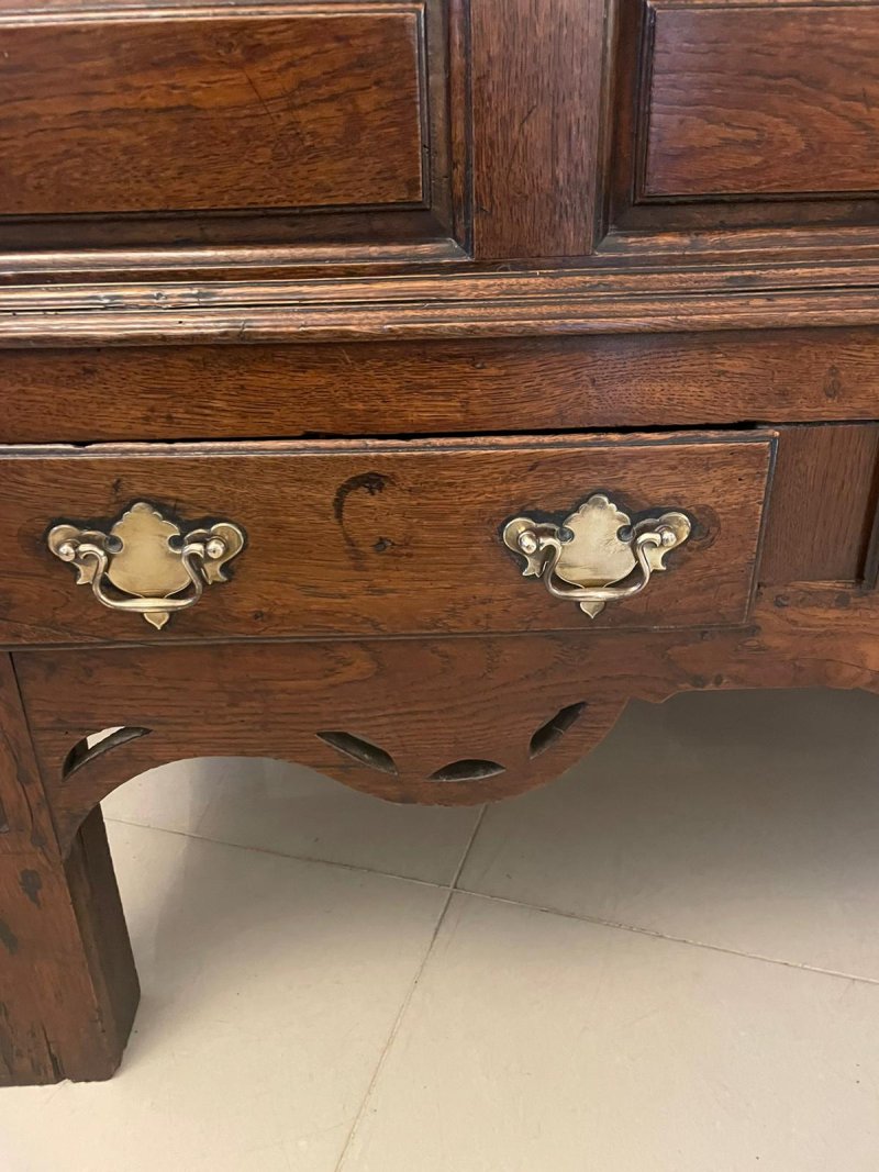 Large 18th Century Antique Quality Oak Coffer on Stand - Image 9