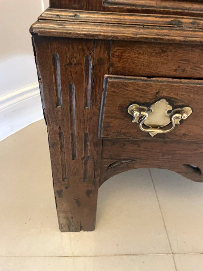 Large 18th Century Antique Quality Oak Coffer on Stand - Image 19