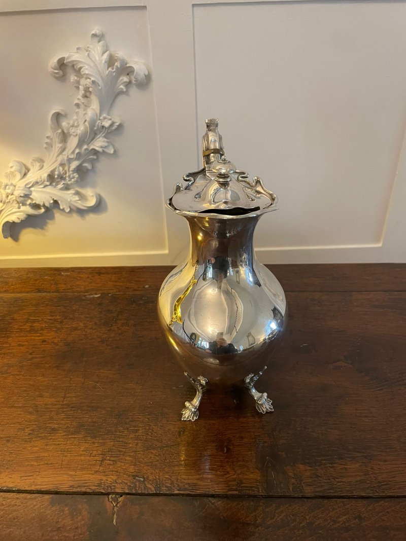 Antique Edwardian Quality Silver Plated 4 Piece Tea Set - Image 11