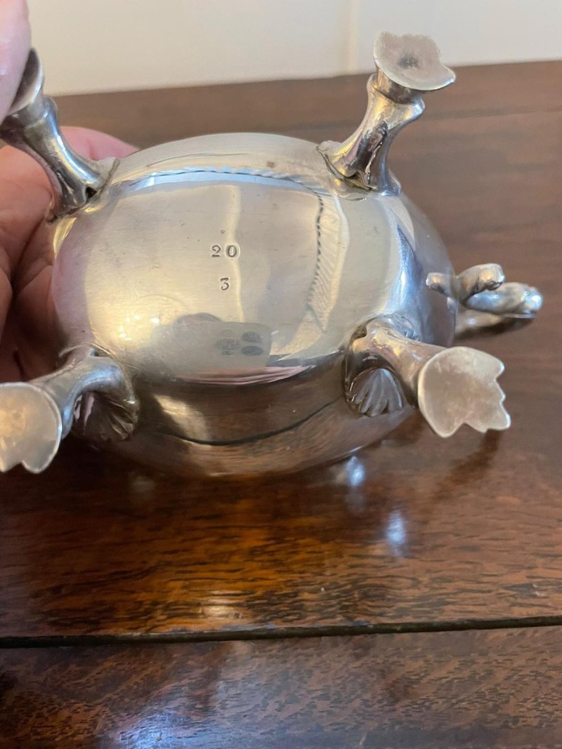 Antique Edwardian Quality Silver Plated 4 Piece Tea Set - Image 4