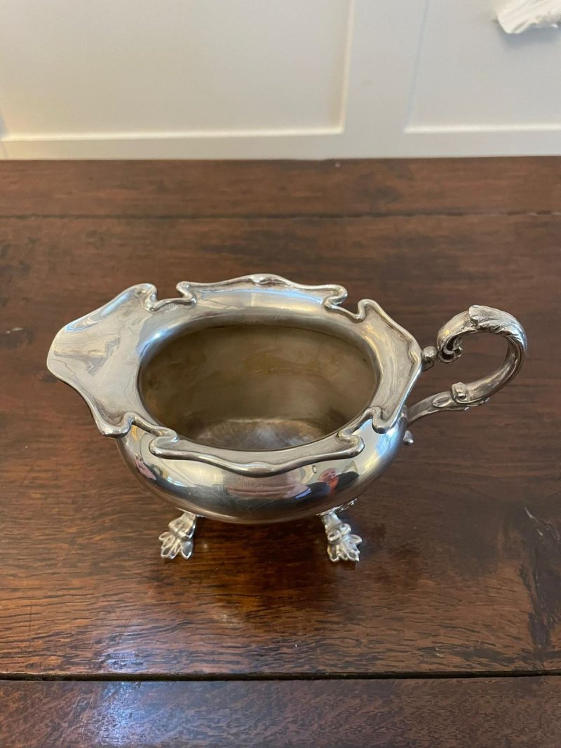 Antique Edwardian Quality Silver Plated 4 Piece Tea Set - Image 7