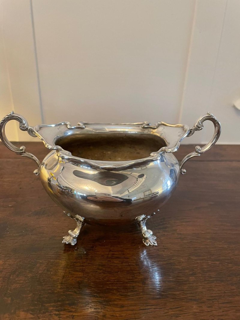 Antique Edwardian Quality Silver Plated 4 Piece Tea Set - Image 8