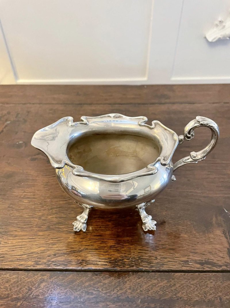 Antique Edwardian Quality Silver Plated 4 Piece Tea Set - Image 16