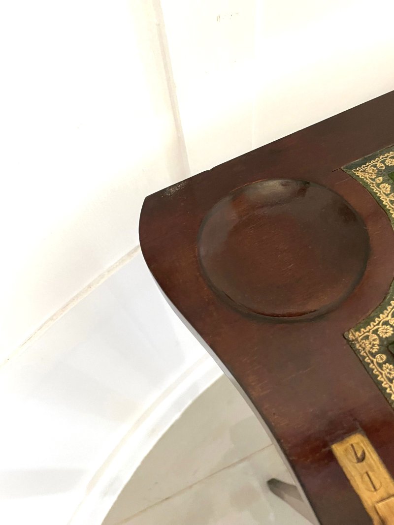 Antique Edwardian Quality Mahogany Hand Painted Card/Side Table - Image 12