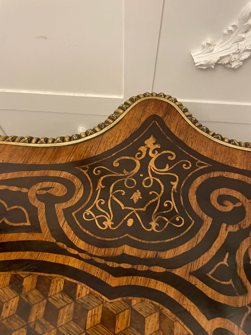 Outstanding Quality Antique Victorian French Freestanding Marquetry and Parquetry Centre Table - Image 9