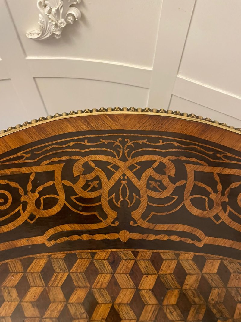 Outstanding Quality Antique Victorian French Freestanding Marquetry and Parquetry Centre Table - Image 8