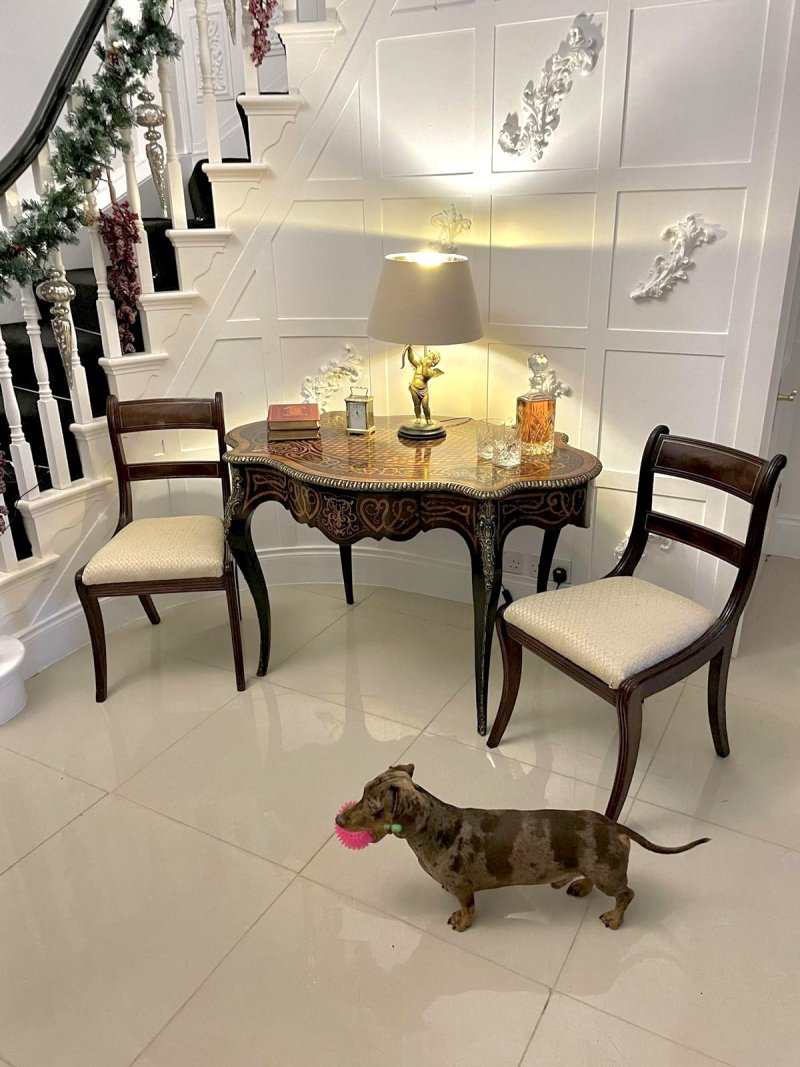 Outstanding Quality Antique Victorian French Freestanding Marquetry and Parquetry Centre Table - Image 5