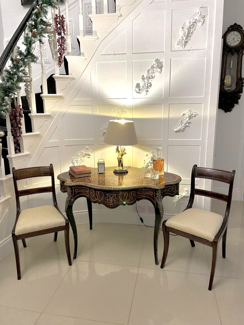 Outstanding Quality Antique Victorian French Freestanding Marquetry and Parquetry Centre Table - Image 6