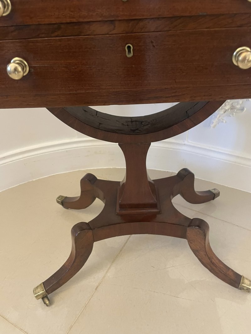 Superb Quality Antique Regency Freestanding Mahogany Sewing/Side Table - Image 11