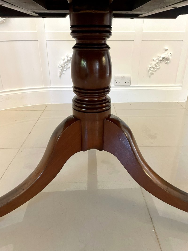 Antique Quality Figured Mahogany Centre Table / Dining Table - Image 7