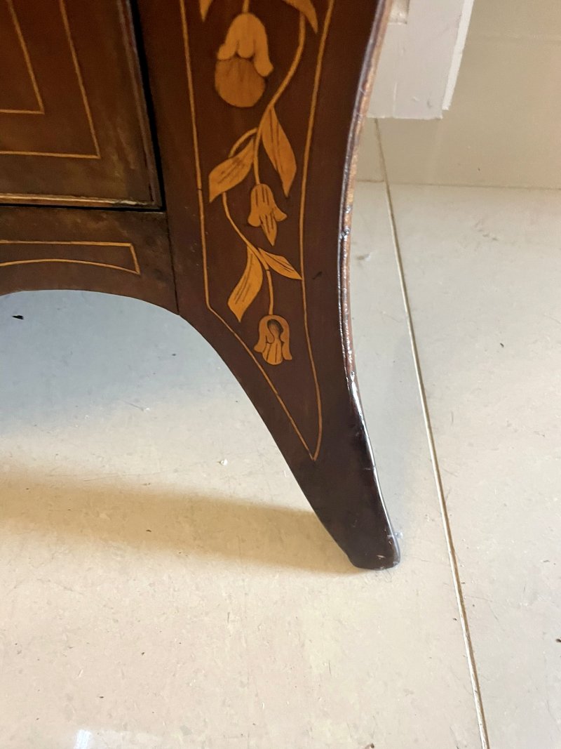 Antique 18th Century Quality Mahogany Floral Marquetry Inlaid Cylinder Bureau - Image 20