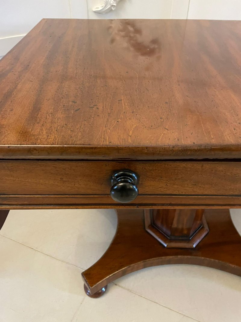Antique Regency Quality Figured Mahogany Freestanding Sofa Table - Image 8