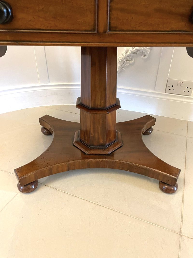 Antique Regency Quality Figured Mahogany Freestanding Sofa Table - Image 13