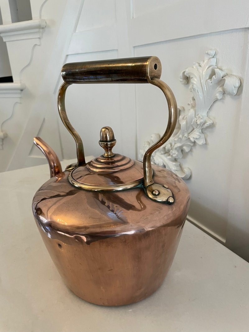 Antique George III Quality Copper Kettle - Image 5